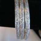 Set of 3 - Silver Glitter Bangles