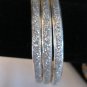 Set of 3 - Silver Glitter Bangles