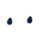 Blue Swarovski Teardrop Stud Earrings