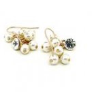 Rose Gold and Pearl Cluster Earrings
