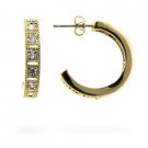 Gold and Rhinestone Hoops