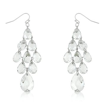 Clear Cluster Earrings