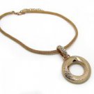 Gold Circle Pendant Necklace