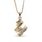 Rose Gold and White Slash Necklace