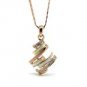 Rose Gold and White Slash Necklace