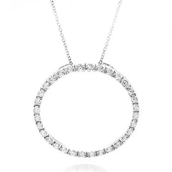 Rhinestone Eternity Circle Necklace
