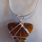 Topaz Wired Pendant Necklace