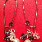 Blue and White Swarovski Cluster Earrings