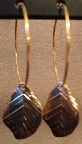 Gold Leaf Hoops