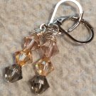 Champagne/Grey/Pink Swarovski Crystal Earrings