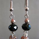 Rose Gold and Black Earrings