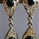 Double Teardrops - Black and Gold