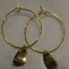 Gold Teardrop Gold Hoop Earrings