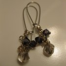 Purple/Grey Swarovski Crystal Cluster Earrings