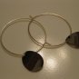 Silver Teardrop Hoop Earrings