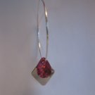 Silver Diamond and Pink Hoops