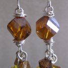 Swarovski Mixed Topaz Cluster Earrings