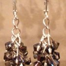 Silver Bunch of Swarovski Crystals and Sterling Silver Earrings