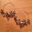 Swarovski Silver and Crystal Clusters on Sterling Silver Hoops