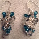 Little Bunches of Swarovski's - Teal/Silver/Crystal
