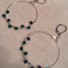 Twisted Emerald Green Swarovski Crystal Earrings