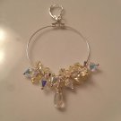 Swarovski Yellow & Crystal Sterling Silver Large Hoop Earrings