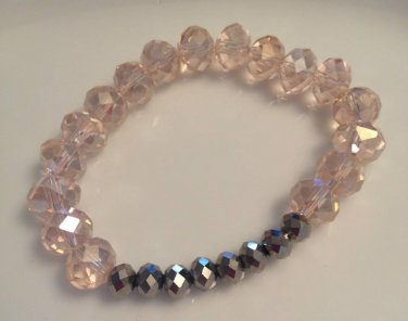 Pink & Grey Stretch Bracelet