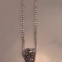 Silver Rhinestone Spike on Sterling Silver Chain