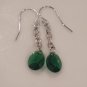 Emerald Green Swarovski & Sterling Silver Chain Earrings