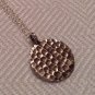 Sterling Silver Hammered Round Disc Necklace