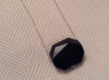 Simple Black Swarovski Bead Necklace