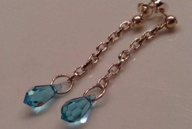 Aquamarine Raindrop Earrings