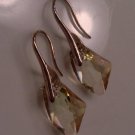 Luminous Green Swarovski Chunk Earrings