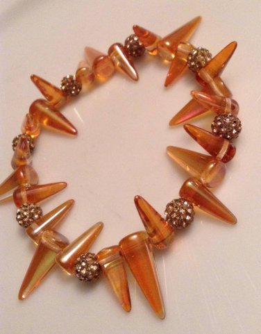 Tangerine Spike Bracelet