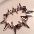 Silver Metallic Spike Bracelet
