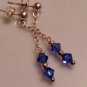 Swarovski Sapphire Sterling Silver Earrings