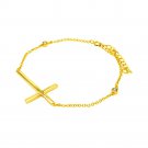 Ladies Silver .925 Gold Plated Bracelet  - Cross