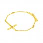 Ladies Silver .925 Gold Plated Bracelet  - Cross