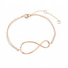 Ladies Silver .925 Gold Plated Bracelet  - Infinity
