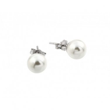 Ladies Stud Earrings Silver .925 - Pearls