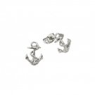 Ladies Silver Earrings - Anchor