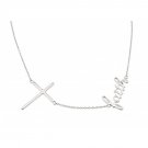 Ladies Silver NeckLace .925 - Faith & Cross