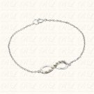 Sterling Silver & Pearl Infinity Bracelet