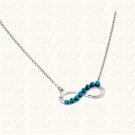 Sterling Silver turquoise Infinity Necklace