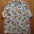 RON JON SURF SHOP MEN'S HAWAIIAN SHIRT SIZE XXL/WAVES/SURFBOARDS/UKULELE/LEI
