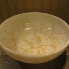 Vintage Hazel Atlas Glass Salad Serving Bowl -  Spaghetti Drizzle