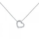 18k White Gold Diamond Floating Heart Pendant (1/4 ct. tw.)