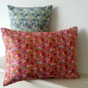Red Multicolor 18"x12" throw pillow