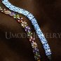 Radiation Shaped Flower Multicolor CZ Rose Gold Plaeted