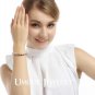 Venus Colorful Charm AAA+ Oval CZ Bracelet Rose Gold Plaeted